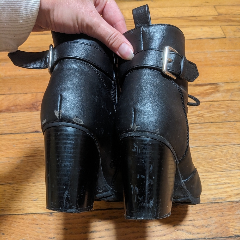 Witchy Black Brash Booties Lace Up Size 7.5 - Picture 11 of 11
